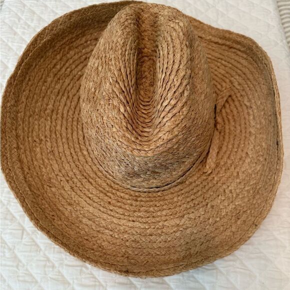 Frances Grey Andy Raffia Cowboy Hat In Natural main image 6
